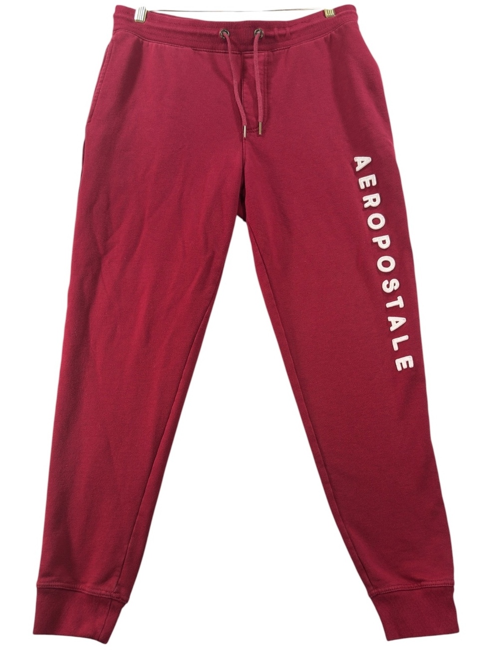 Aeropostale Red Logo Jogger Sweatpants Drawstring Lounge Pants